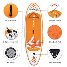 Load image into Gallery viewer, SYCEES 8'7 x 30" x 6", All-Around Inflatable Stand Up Paddle Board - Stable, Versatile, Durable and Lightweight SUP for All Skill Levels, Paddleboard Accessories &amp; Carry Bag Included (Orange)

