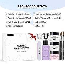 Load image into Gallery viewer, Morovan Acrylic Nail Kit Acrylic Powder and Professional Liquid Monomer set with Acrylic Nail Brush Nail Forms tips for Acrylic Nails Extension Beginner kit
