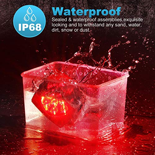 Load image into Gallery viewer, Partsam 12V Waterproof Square Led Trailer Light,Red LED Stop Turn Tail License Brake Running Light Lamp for Trailers Under 80" Boat Trailer Truck Marine Camper RV Snowmobile,IP68,DOT Compliant