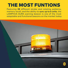 Load image into Gallery viewer, AURA 5" 12W WHITE LED Strobe Warning Beacon Light [SAE Class 1] [38 Flash Modes] [Magnet/permanent] [Low Dome] [Rooftop Mount] Flashing Emergency Beacon Light for Trucks Vehicle Cars
