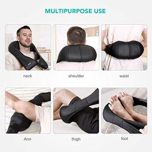 Naipo Shiatsu Back and Neck Massager with Heat Deep Kneading Massage for Neck, Back, Shoulder, Foot and Legs, Use at Home, Car, Office