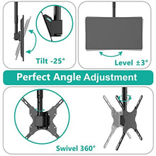 Load image into Gallery viewer, WALI TV Ceiling Mount Adjustable Bracket Fits Most LED, LCD, OLED and Plasma Flat Screen Display 26 to 65 Inch, up to 110 Lbs, VESA 400x400mm (CM2665), Black
