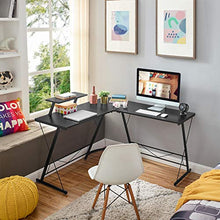 Load image into Gallery viewer, Mr IRONSTONE L-Shaped Desk 50.8" Computer Corner Desk, Home Gaming Desk, Office Writing Workstation with Large Monitor Stand, Space-Saving, Easy to Assemble, Black
