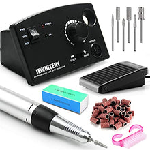 Load image into Gallery viewer, JEWHITENY Professional Nail Drill Machine 30000RPM Light Acrylic Electric Nail File Kits for Remove Nail Gel Polish Nail Drills for Acrylic Nails Design for Home Salon Use 110-240V(Black)
