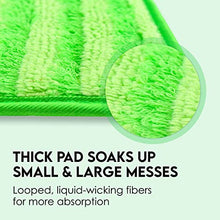 Load image into Gallery viewer, Turbo Mops Reusable Floor Mop Pads - Pack of 2, Machine Washable, 12-inch Microfiber Mop Refills - Compatible with Swiffer Wet Jet - Household Cleaning Tools﻿
