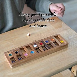 Shut The Box Board Games Wooden with Math Board Games Kids Player Wooden Box of Brain Teaser Puzzles for Family Educational Board Games and Get Fun on Game to Teach Kids to Count on Math
