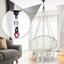 Load image into Gallery viewer, MDAIRC Heavy Duty Hanging Kit Swing Hangers and Hammock Spring and 360 Smooth Swing Swivel Spinner Kglobal Swivel Hook and Locking Snap Hooks for Wooden Sets，tire Swing Swivel, Seat Trapeze Yoga
