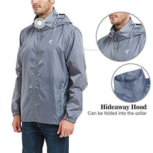 Load image into Gallery viewer, Common District Sport Rain Jacket for Men Outdoor Running Protective Lightweight Windbreaker Raincoat with Hood (Royal Blue, XL)
