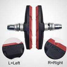 Load image into Gallery viewer, Bike Brake Pads Set, Alritz 3 Pairs Road Mountain Bicycle V-Brake Blocks Shoes with Hex Nut and Shims, No Noise No Skid, 70mm, for Front and Back Wheel
