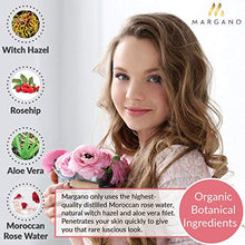 Load image into Gallery viewer, Natural Facial Toner, Setting Spray w Moroccan Rose Water, Witch Hazel, Rosehip, Aloe |Tone, Sooth, Moisturize, Restore pH. All Skin Types. Alcohol Free. 4oz
