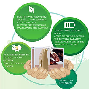 Banglijian Hearing Amplifier Rechargeable Ziv-201 High Quality Digital BTE Small Size