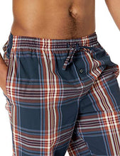 Load image into Gallery viewer, Amazon Essentials Men's Straight-Fit Woven Pajama Pant, Navy, Large Plaid, Large
