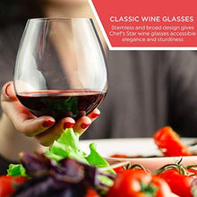 Load image into Gallery viewer, Chef's Star Elegant Glass Stemless Wine Glasses for Red or White Wine Heavy Base Ideal For Cocktails &amp; Scotch Perfect For Homes &amp; Bars 15 oz, Set of 2
