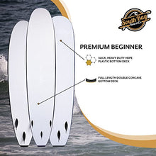 Load image into Gallery viewer, South Bay Board Co. - 7' / 8' / 9' Premium Foam Surfboards - Wax-Free Soft-Top Surfboards - Best Beginner Surfboards for Kids &amp; Adults – Fins &amp; Leash Included - Patented Heat Damage Prevention System
