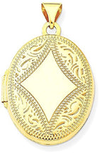 Load image into Gallery viewer, 14k Yellow Gold Oval Photo Pendant Charm Locket Chain Necklace That Holds Pictures Fine Jewelry For Women Gifts For Her
