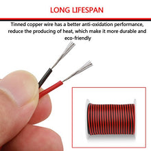 Load image into Gallery viewer, C-able Electric Wire 65.6ft(20m) 22 Gauge Wire 12v Low Voltage, 22 AWG Stranded Automotive Power Wire Extension Cable 2 Pin LED Light Strip Extend Electrical Wire with Spool for 3528 5050
