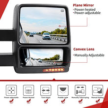 Load image into Gallery viewer, YITAMOTOR Towing Mirrors Compatible with Ford F150 Power Heated with LED Signal and Puddle Light Tow Mirrors (Pair set), Replacement for 2007 - 2014 Ford F150 Series Pickup
