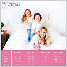 Load image into Gallery viewer, CHATEAU HOME COLLECTION 100% Egyptian Cotton Sheets King Size, 800 Thread Count White 4 Piece Sheet Set, Solid Sateen Weave, 16&quot; Deep Pocket (Fits Upto 18&quot; Mattress), Long Staple Cotton Bedsheet Set
