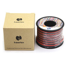 Load image into Gallery viewer, 14 awg Silicone Electrical Wire 2 Conductor Parallel Wire line 50ft [Black 25ft Red 25ft] 14 Gauge Soft and Flexible Hook Up Oxygen Free Strands Tinned Copper Wire
