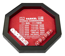 Load image into Gallery viewer, Farkel Rolling Tray Set with Deluxe Rolling Tray, 2 Sets of Dice, &amp; Score Pad
