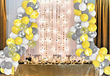 Load image into Gallery viewer, Elephant Baby Shower Decorations Balloon Garland &amp; Arch Kit Yellow Grey Silver White Balloons Agate Yellow Balloon Bumble Bee Party Supplies for Birthday Wedding Engagement Party Decorations
