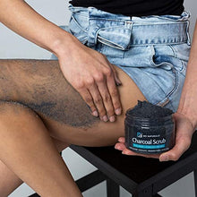 Load image into Gallery viewer, M3 Naturals Charcoal Exfoliating Body Scrub Polish with Collagen &amp; Stem Cell Gentle Body Exfoliator Face Scrub Bump Eraser Booty Scrub Best Shower Scrub Skin Exfoliant for Men &amp; Women 12 oz
