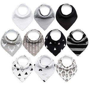 10-Pack Baby Bandana Bibs Upsimples Baby Boys Bibs for Drooling and Teething, Super Absorbent Bibs Baby Shower Gift - Dawn Set
