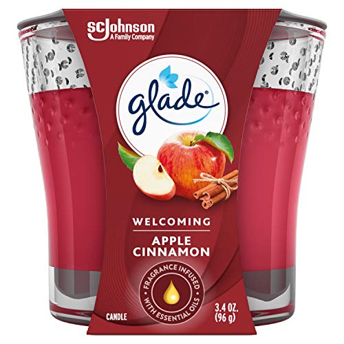 Glade Candle Jar, Air Freshener, Apple Cinnamon, 3.4 oz