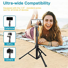 Load image into Gallery viewer, 62" Phone Tripod Accessory Kits, Aureday Camera &amp; Cell Phone Tripod Stand with Wireless Remote and Universal Tripod Head Mount, Perfect for Selfies/Video Recording/Vlogging/Live Streaming
