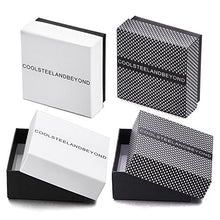 Load image into Gallery viewer, COOLSTEELANDBEYOND Mens Black Large Steel Curb Chain Bracelet with Fleur De Lis and Skull, Biker Gothic, Polished
