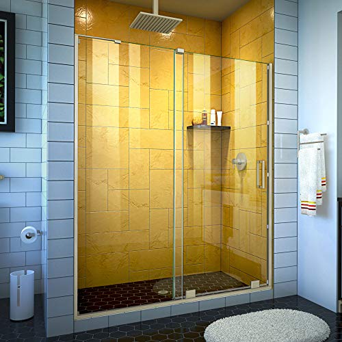 DreamLine Mirage-Z 56-60 in. W x 72 in. H Frameless Sliding Shower Door in Brushed Nickel, SHDR-1960724-04