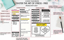Load image into Gallery viewer, Law of Attraction Daily Planner - Deluxe Day Calendar and Gratitude Journal to Increase Productivity, Happiness &amp; Time Management - Non Dated, A5 Purple Hardcover + Bonus Stickers
