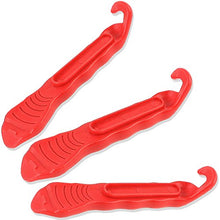 Load image into Gallery viewer, Bike Tire Lever - Red - Premium Hardened Plastic Levers to Repair Bicycle Tube - Must Have Tool Kit for Road Bicyclist - Set of 3
