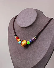 Load image into Gallery viewer, Jewever Natural Tiger Eye with 7 Chakra Choker Necklace for Women Men Crystal Necklaces Chokers wealth Meditation Yoga Crystals and Healing Stones
