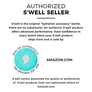 S'well Vacuum Insulated Stainless Steel Water Bottle, 25 oz, Turquoise Blue with matching cap