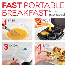 Load image into Gallery viewer, Dash DBBM450GBAQ08 Deluxe Sous Vide Style Egg Bite Maker with Silicone Molds for Breakfast Sandwiches, Healthy Snacks or Desserts, Keto &amp; Paleo Friendly, (1 large, 4 mini), Aqua

