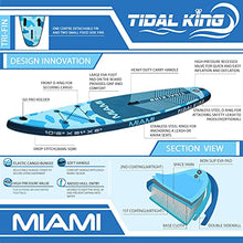 Load image into Gallery viewer, Tidal King Miami 10&#39; 6&quot; Stand Up Paddle Board ISUP - with Adjustable Paddle, Top Accessories - Pump, Leash &amp; Backpack - Standard SUP or Kayak Kit Options (SUP/Kayak)
