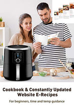 Load image into Gallery viewer, OMORC Habor Air Fryer, 6 Quart Pot &amp; 5.8QT Basket, 1800W Fast Large Hot Air Fryers &amp; Oilless Cooker w/Presets, LED Touchscreen(for Wet Finger)/Roast/Bake/Keep Warm, Suitable for Dishwasher, Nonstick
