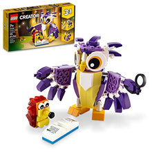 Load image into Gallery viewer, LEGO Creator 3in1 Fantasy Forest Creatures 31125 Building Kit Featuring an Owl, Rabbit and Squirrel; Animal Toys for Kids Aged 7+ Who Love Creative Fun and Animal Models (175 Pieces)

