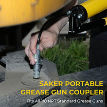 Load image into Gallery viewer, Saker Grease Gun Coupler-Upgrade to 14000 PSI,Duty Quick Release Grease Couplers,Compatible with All Grease Guns 1/8" NPT Fittings (1 PC)

