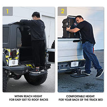 Load image into Gallery viewer, Xprite Large Size Trailer Tow Hitch Steps with Hitch Locks &amp; Tightener, 2 Inch Towing Receiver Plug Universal Fits Pickup Truck SUV Vans, Heavy Duty Rear Bumper Guard Protector
