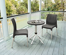Load image into Gallery viewer, Keter Chelsea 3-Piece Resin Outdoor Patio Furniture Dining Bistro Set with Patio Table and Chairs, Charcoal - 224910
