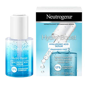Neutrogena Hydro Boost Hyaluronic Acid Serum with 17% Hydration Complex, Lightweight Daily Hyaluronic Acid Facial Serum for Dry Skin, Oil-Free Fragrance-Free, 1 Fl Oz