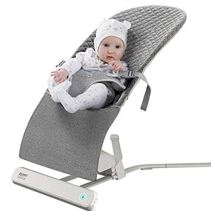 RONBEI Baby Swing Bouncer, Portable Swing, Automatic Swing Bouncer for Baby/Infants, 2 Speed Vibration (Grey)
