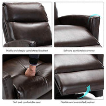 Load image into Gallery viewer, Lift Recliner Chair, Bonzy Home Overstuffed Lift Chairs for Elderly with Remote, 3 Position &amp; Side Pocket, Power Reclining Chair for Living Room Home Theater Seating, Faux Leather, Brown
