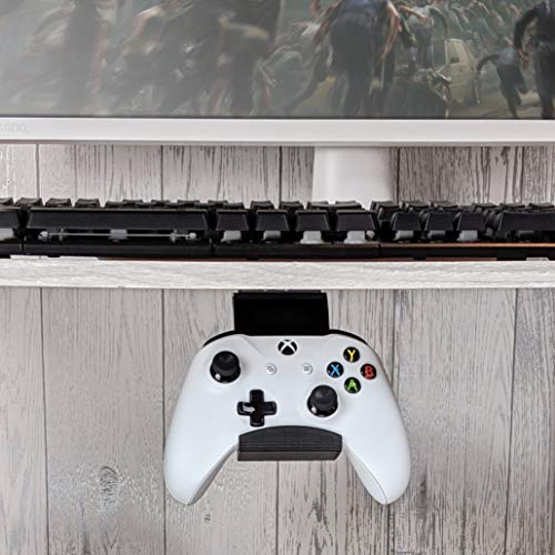Load image into Gallery viewer, Gamepad Under The Desk Mount Holder Hanger for Xbox One, Switch, PS4, PC, Steam, Steelseries & Most Game Controllers, No Screws, VHB Tape, by Brainwavz (Black, Improved Adheasion Nov2019)