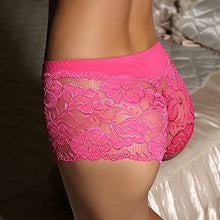 Load image into Gallery viewer, Women's Lace Underwear Regular &amp; Plus size Boyshorts Soft Hipster Panties Comfort Sexy Sheer Panty – Pack of 6 Size 2XL (9144-B, 2XL)
