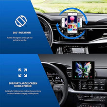 Load image into Gallery viewer, DearHot 15W Qi Wireless Car Charger Mount Holder Compatible for Samsung Galaxy Z Fold3 Z Fold2 Fold S22 Ultra Google Pixel 6 Pro iPhone 13 Pro Max 12 Pro 4.3in-6.9in Phone Auto Clamp Fast Car Charger
