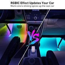 Load image into Gallery viewer, Govee Interior Car Lights with Smart App Control, RGBIC Car Lights with Music Sync Mode, DIY Mode and Multiple Scene Options, 2 Lines Design Car LED Lights for Cars, Trucks, SUVs
