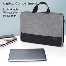 Load image into Gallery viewer, Ytonet Laptop Case, 15.6 inch TSA Laptop Sleeve Water Resistant Durable Computer Carrying Case for 15.6 inch HP, Dell, Lenovo, Asus Notebook, Gifts for Men Women, Grey

